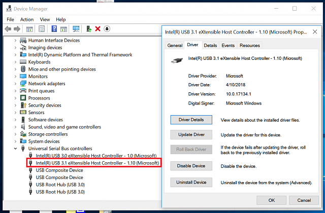 thunderbolt port in device manager